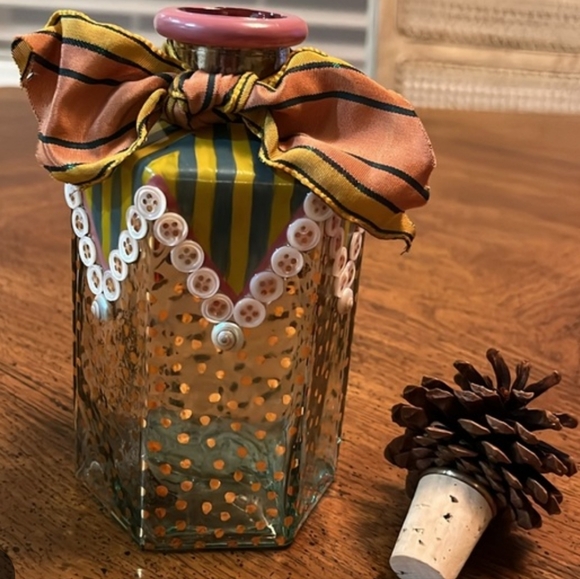 Mackenzie Childs Vintage Retired Citrus Pine Scent Bottle
